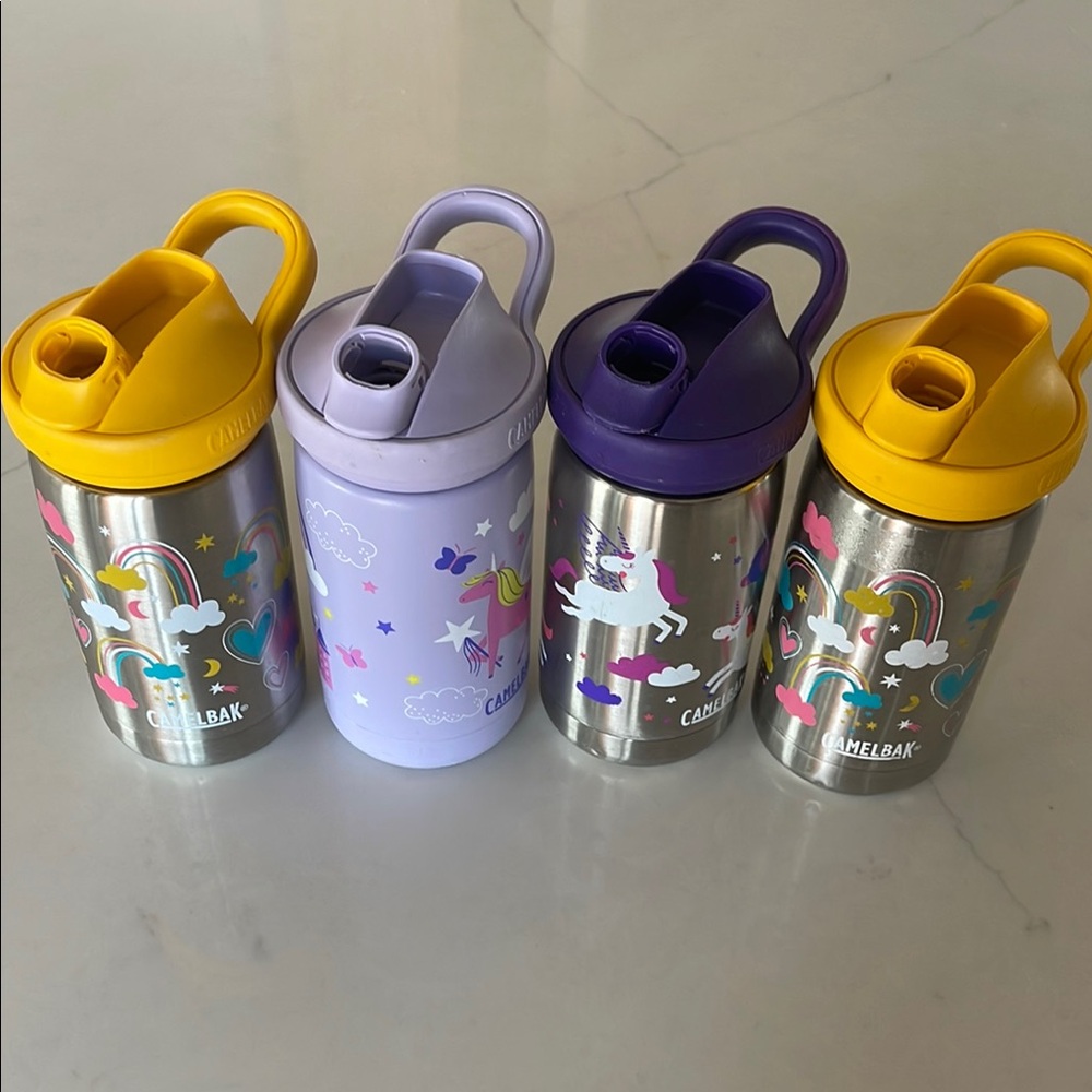 CamelBak Eddy+ Kids' Water 12oz Stainless Steel Water Bottles Set of 4